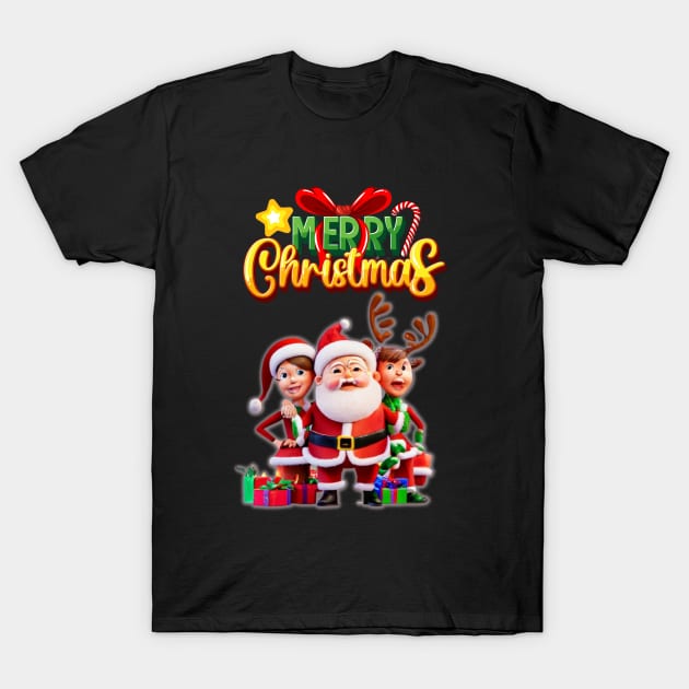 Merry Christmas Funny Design T-Shirt by masksutopia